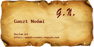 Gaszt Noémi névjegykártya